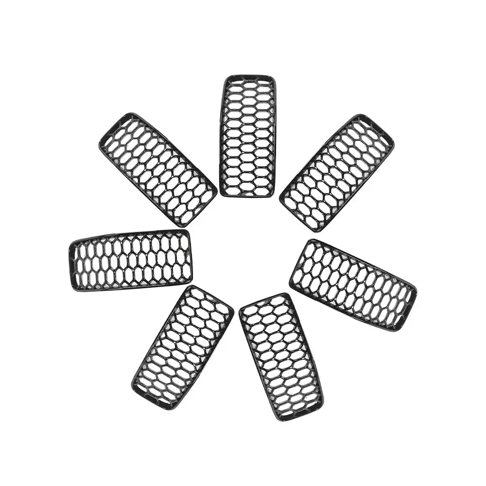 For 2014-2018 Jeep Cherokee Grille Inserts ABS Mesh Honeycomb Grill Cover Trim Kit - Image 7