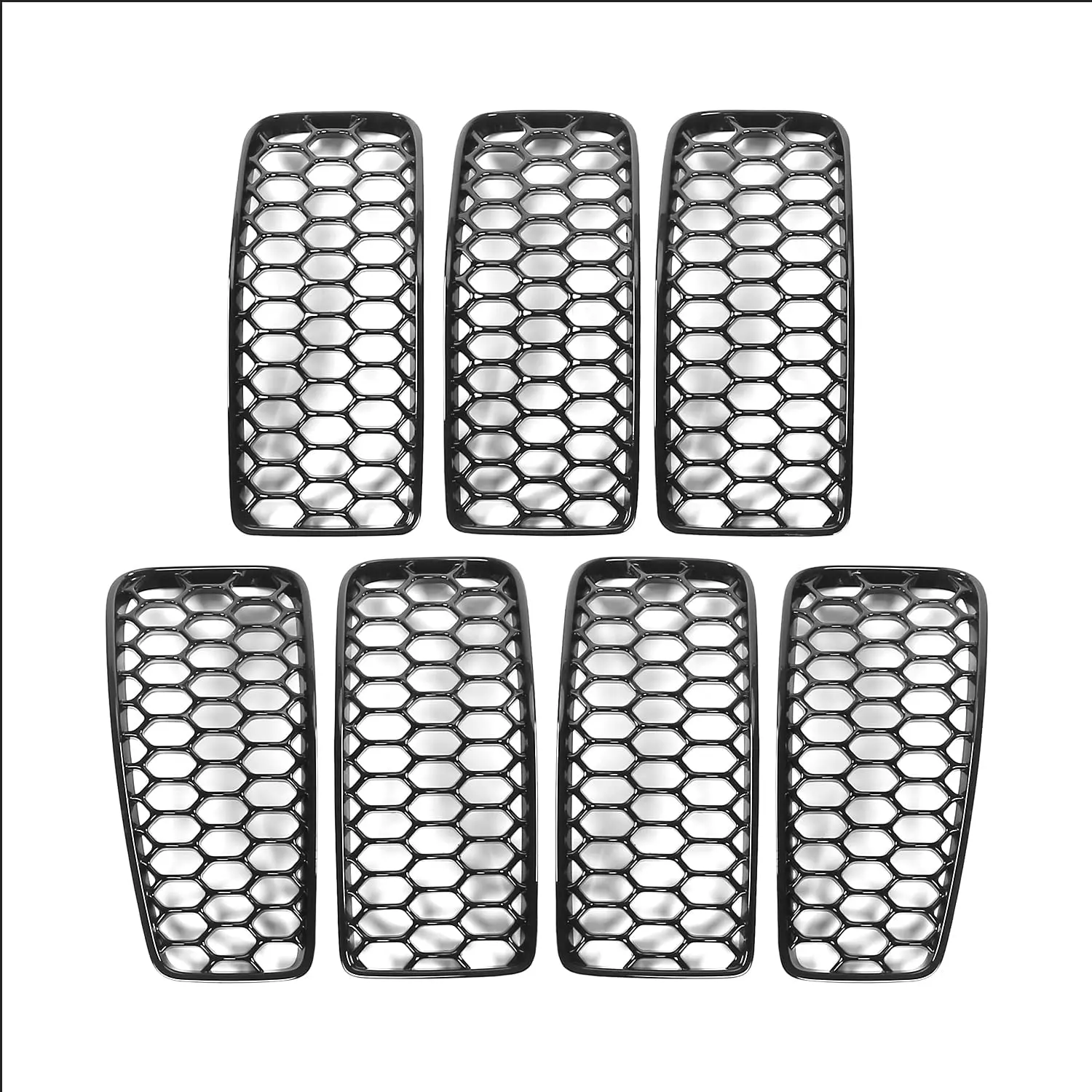 For 2014-2018 Jeep Cherokee Grille Inserts ABS Mesh Honeycomb Grill Cover Trim Kit - Image 8