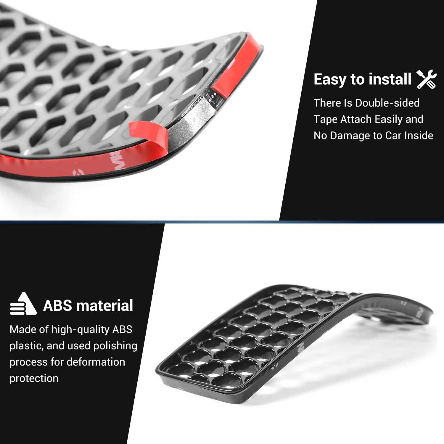 For 2014-2018 Jeep Cherokee Grille Inserts ABS Mesh Honeycomb Grill Cover Trim Kit - Image 9