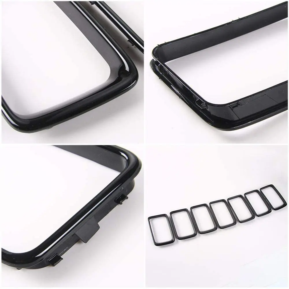 For 2014-2016 Jeep Grand Cherokee WK2 Grille Inserts Clip-on Grill Cover Trim Kit - Image 3