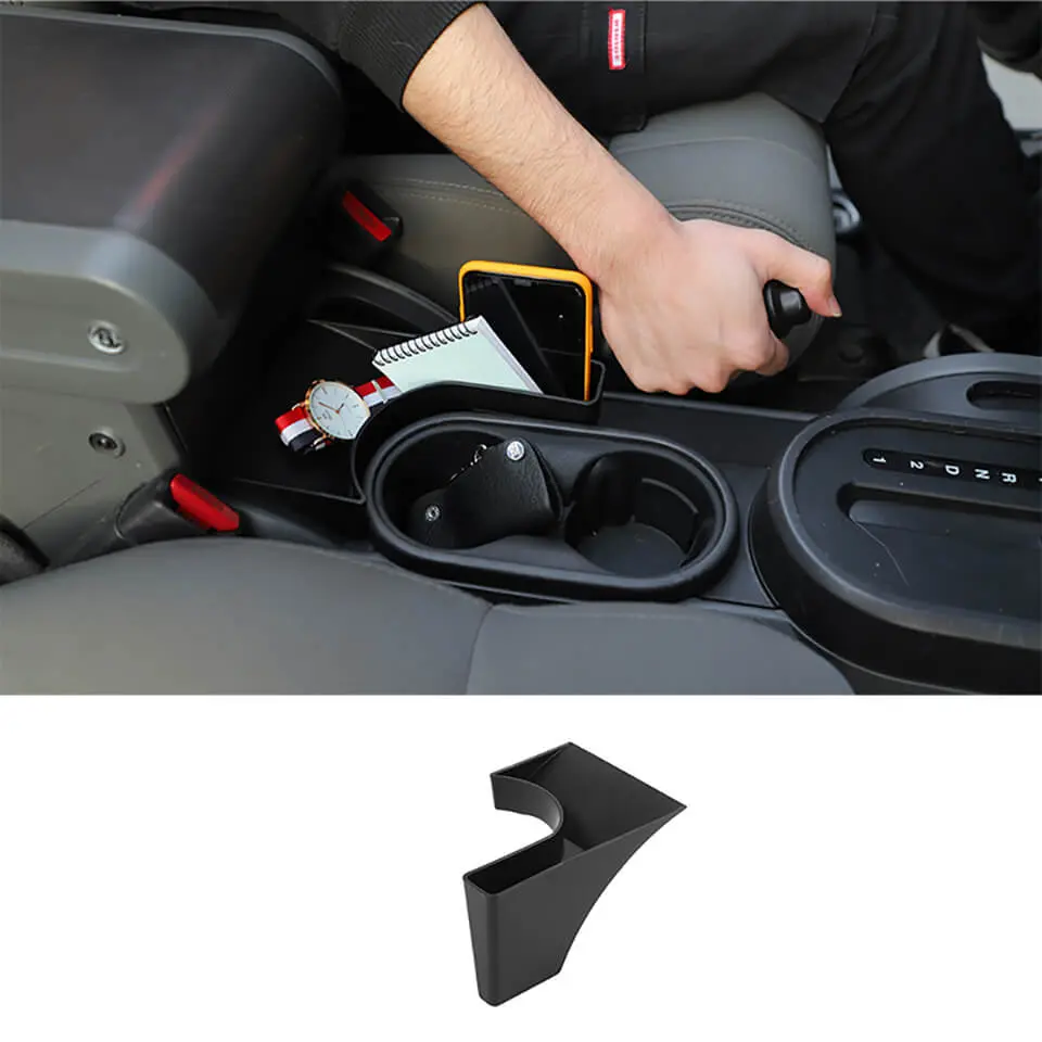 For 2007-2010 Jeep Wrangler JK Handbrake Armrest Side Storage Box Organizer Tray