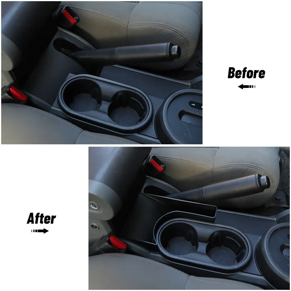 For 2007-2010 Jeep Wrangler JK Handbrake Armrest Side Storage Box Organizer Tray - Image 2