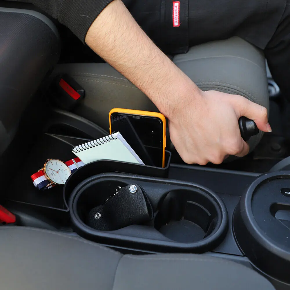 For 2007-2010 Jeep Wrangler JK Handbrake Armrest Side Storage Box Organizer Tray - Image 4