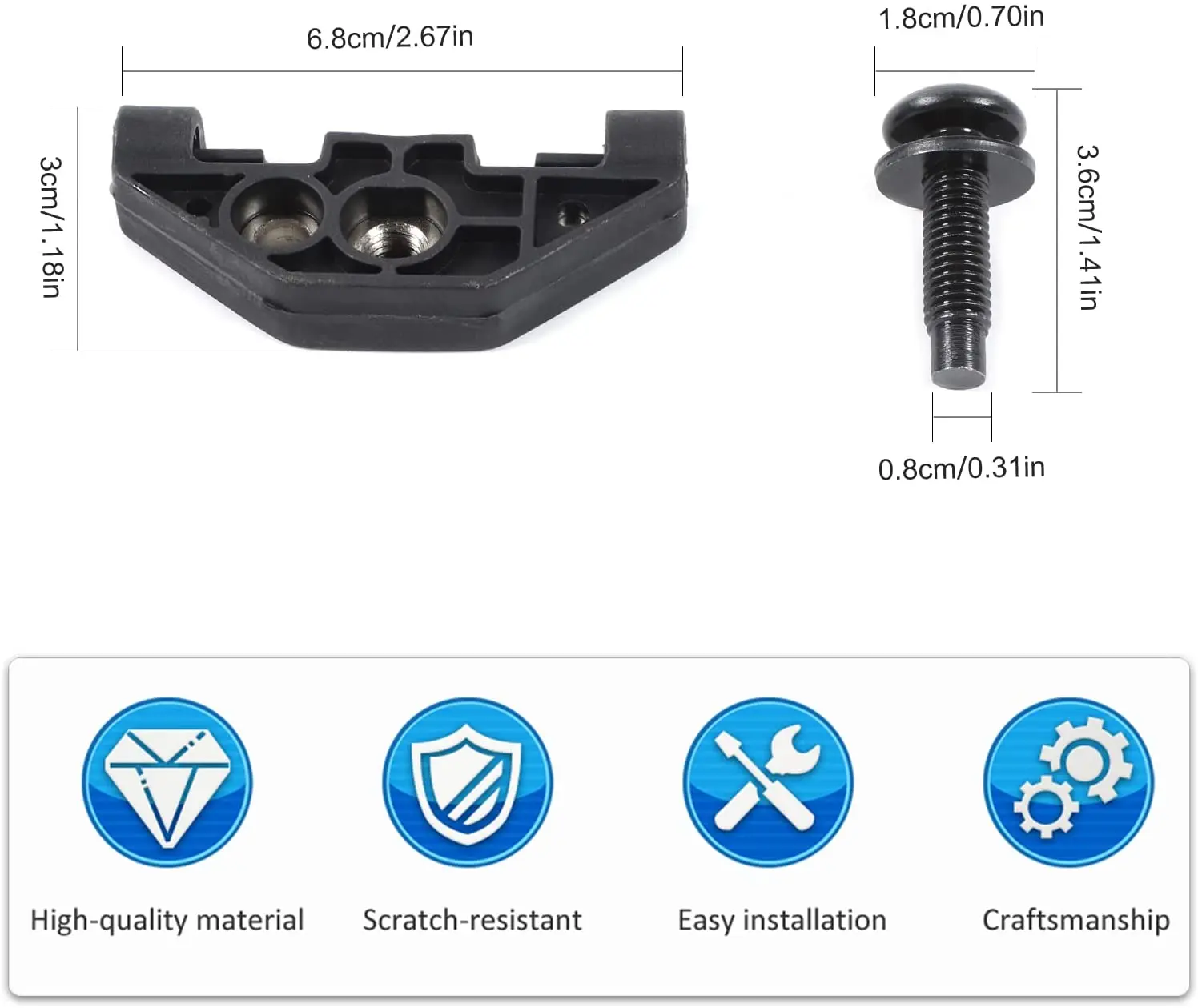 For 2007-2018 Jeep Wrangler JK JKU Hardtop Quick Removal Screws with Clips Replacement Bolts, Black - Image 4