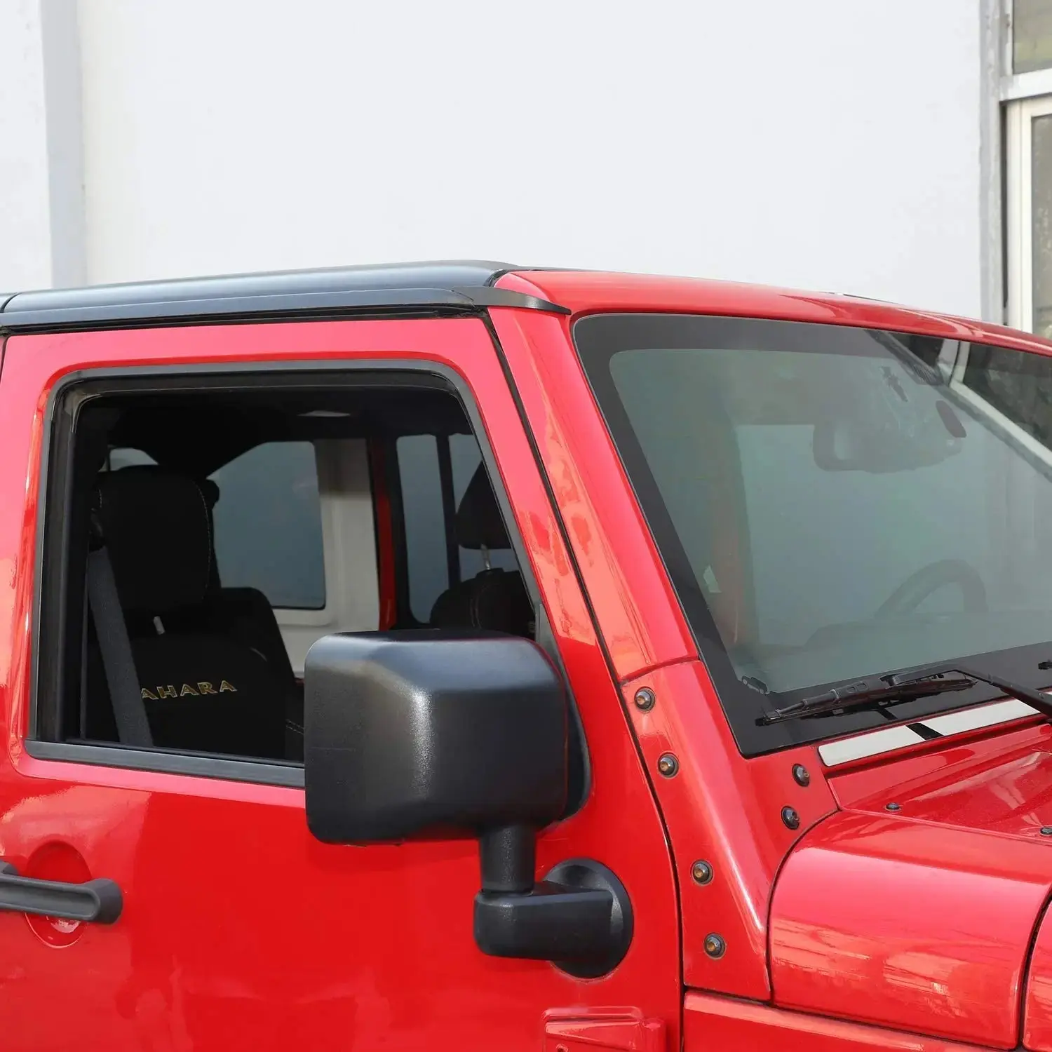 For 2011-2018 Jeep Wrangler JK JKU Hard-Top Roof Rainwater Guard Diverters Channel Slot Gutter, 2PCS - Image 3