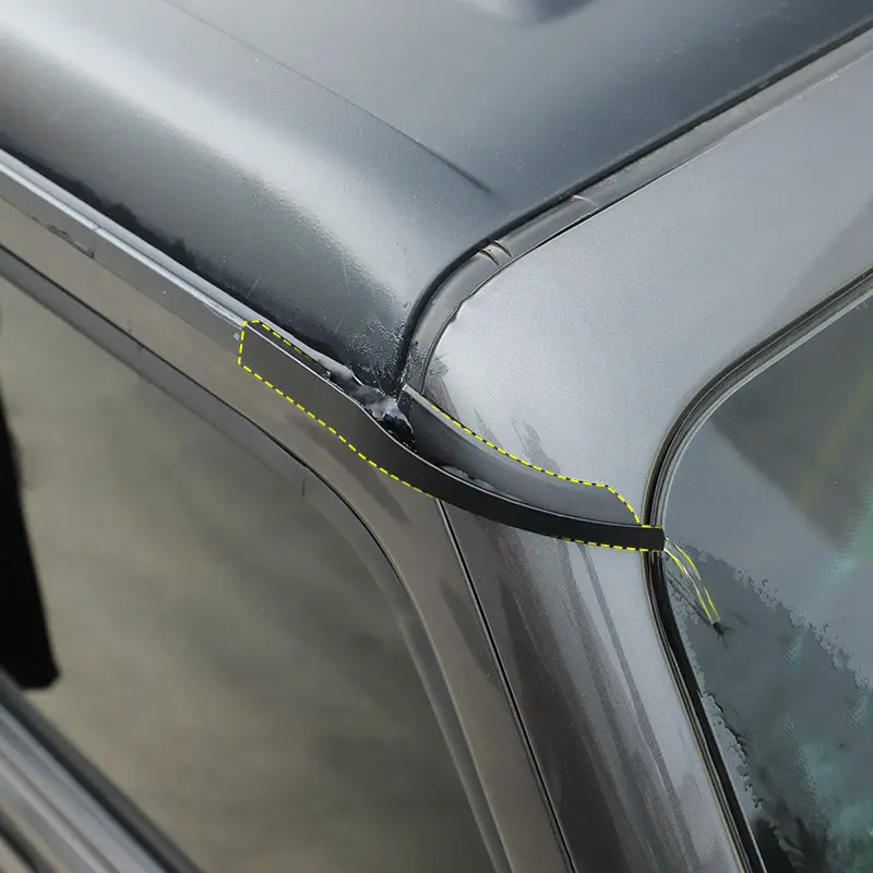 For 2018+ Jeep Wrangler JL JLU & Gladiator JT Hardtop Rain Diverter Extension Drip Rail Rain Gutter - Image 3