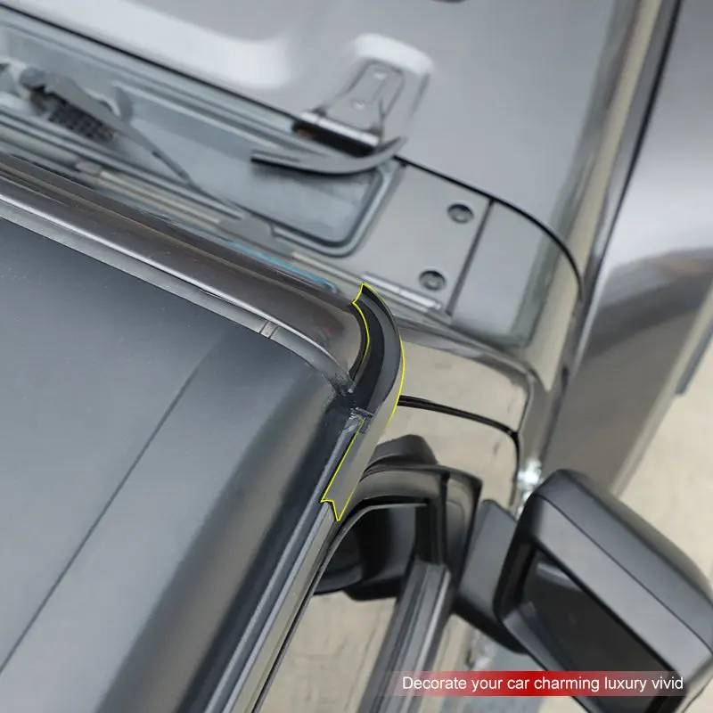 For 2018+ Jeep Wrangler JL JLU & Gladiator JT Hardtop Rain Diverter Extension Drip Rail Rain Gutter - Image 4