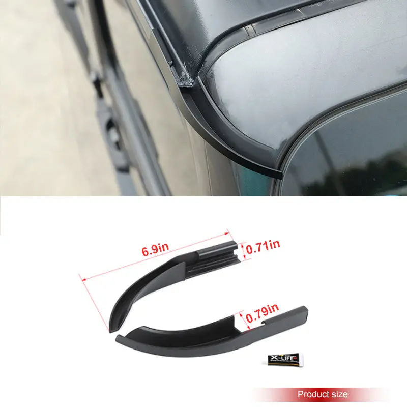 For 2018+ Jeep Wrangler JL JLU & Gladiator JT Hardtop Rain Diverter Extension Drip Rail Rain Gutter - Image 5