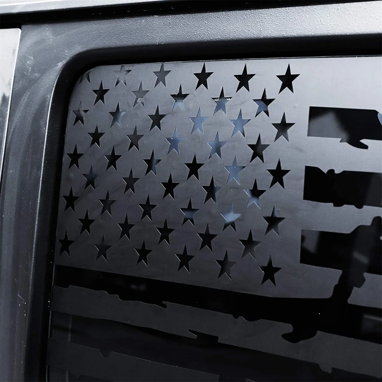 For 2018+ Jeep Wrangler JLU 4 Door Rear Window Decals Vinyl American Flag Stickers - Image 2