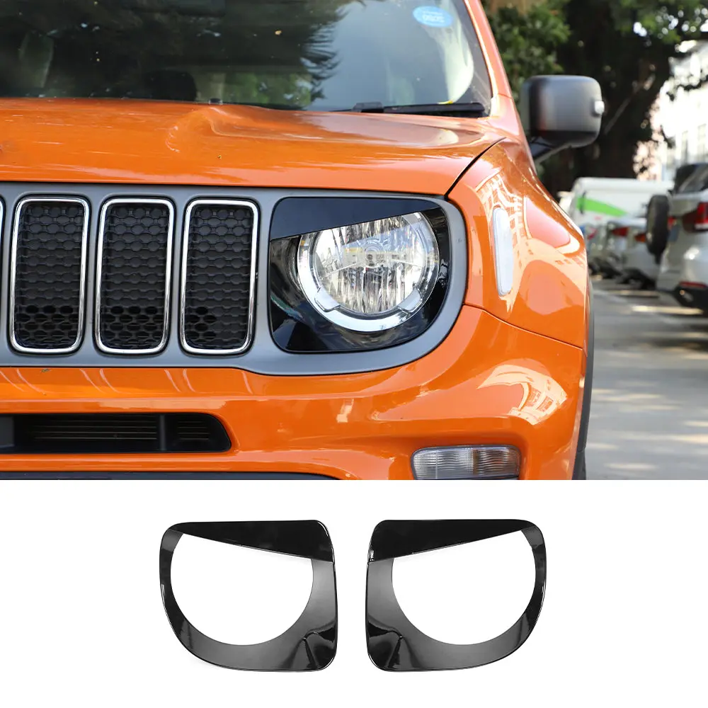 For 2019+ Jeep Renegade Headlight Bezels Angry Eyes Head Lamp Ring Trim Bezels - Image 10