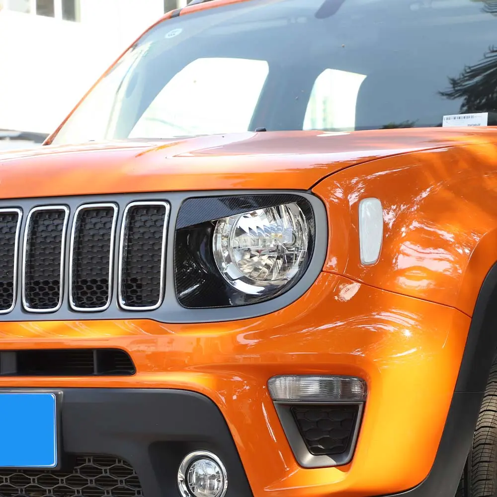 For 2019+ Jeep Renegade Headlight Bezels Angry Eyes Head Lamp Ring Trim Bezels - Image 3