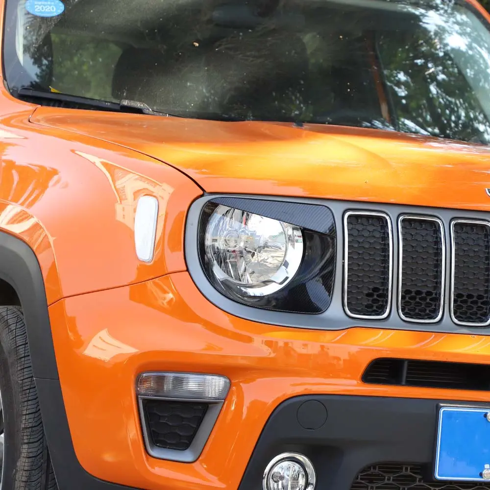 For 2019+ Jeep Renegade Headlight Bezels Angry Eyes Head Lamp Ring Trim Bezels - Image 5