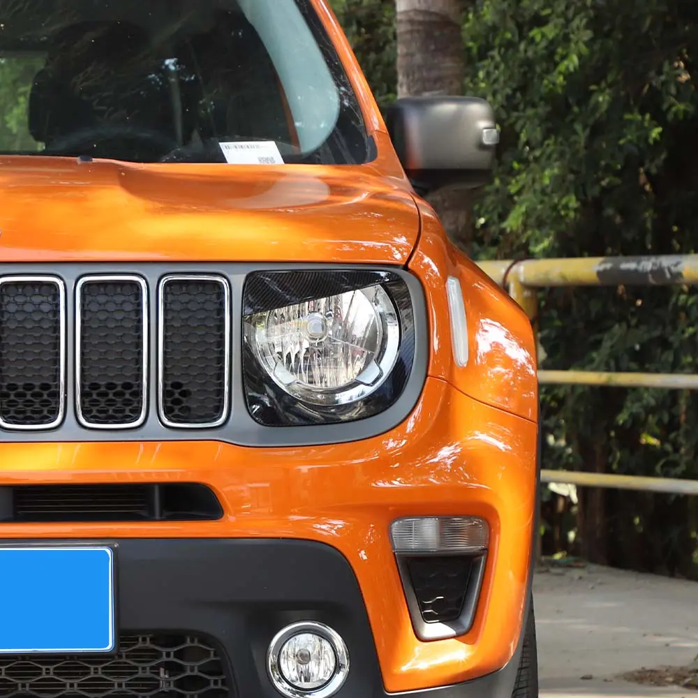 For 2019+ Jeep Renegade Headlight Bezels Angry Eyes Head Lamp Ring Trim Bezels - Image 7