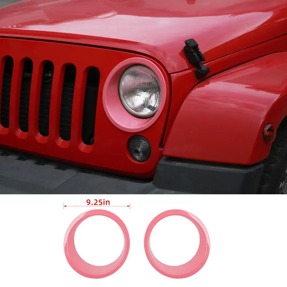 For 2007-2018 Jeep Wrangler JK JKU Headlight Trim Bezels - Image 11