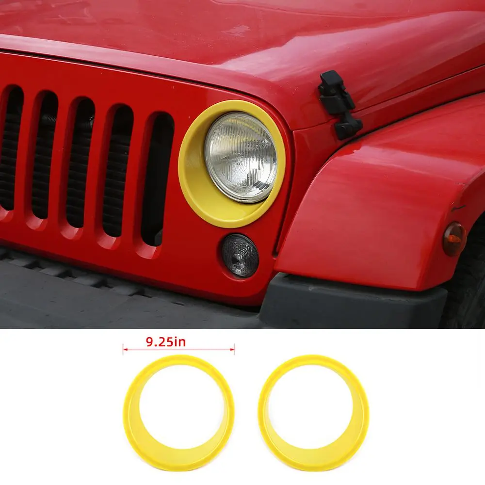 For 2007-2018 Jeep Wrangler JK JKU Headlight Trim Bezels - Image 12