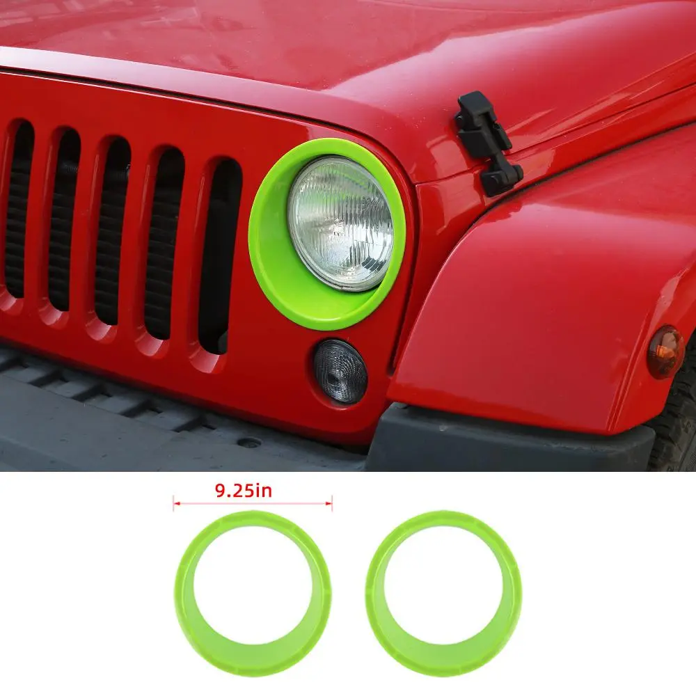 For 2007-2018 Jeep Wrangler JK JKU Headlight Trim Bezels - Image 14
