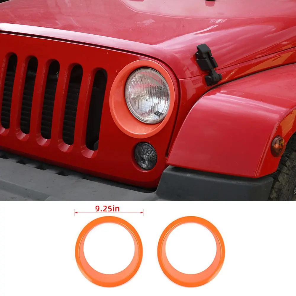 For 2007-2018 Jeep Wrangler JK JKU Headlight Trim Bezels - Image 15