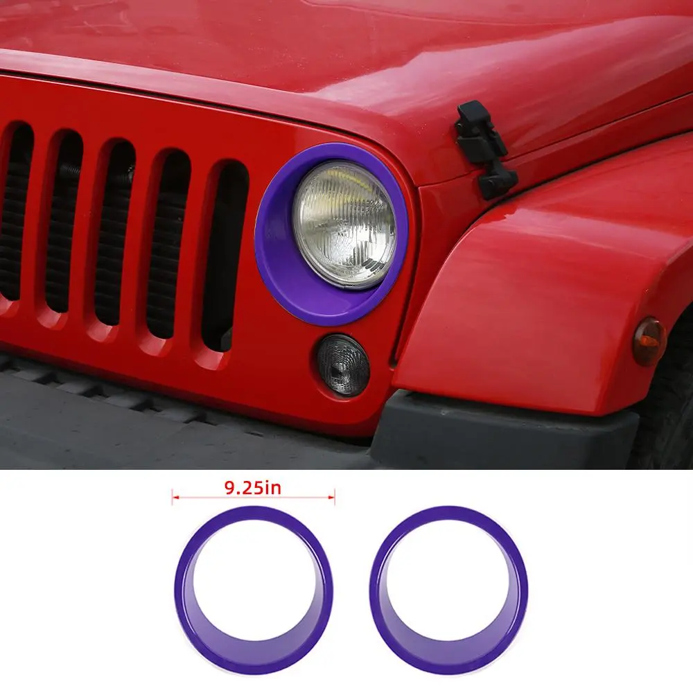 For 2007-2018 Jeep Wrangler JK JKU Headlight Trim Bezels - Image 16