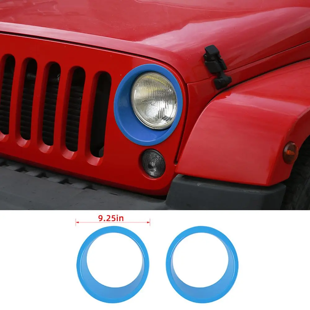 For 2007-2018 Jeep Wrangler JK JKU Headlight Trim Bezels - Image 17