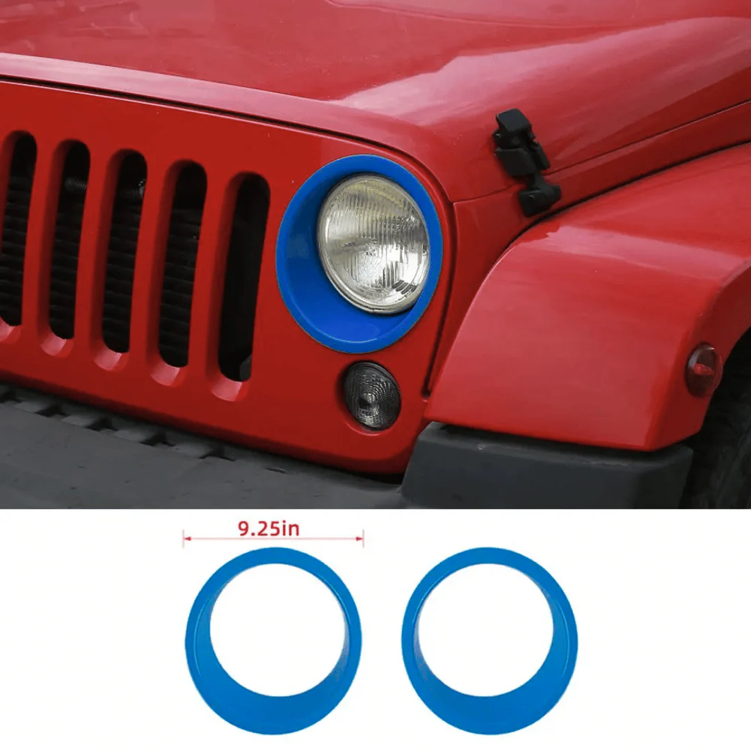 For 2007-2018 Jeep Wrangler JK JKU Headlight Trim Bezels - Image 18