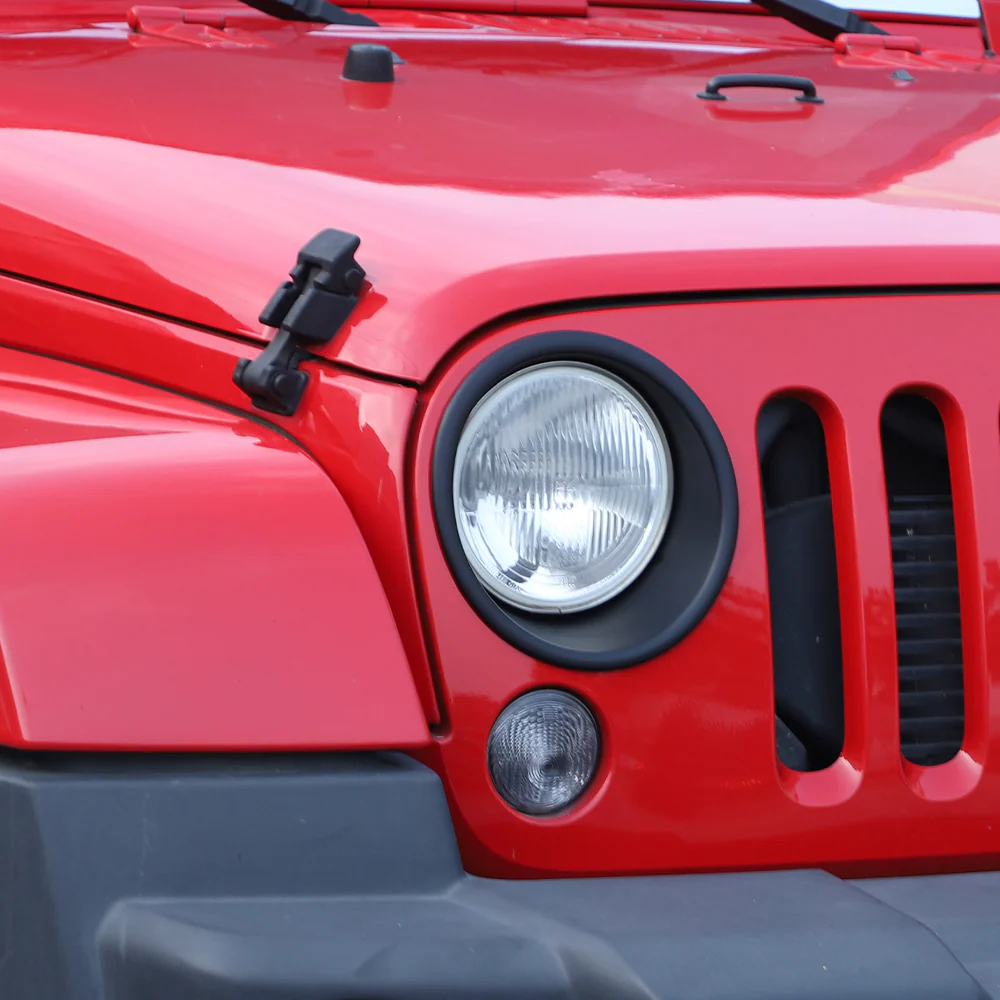 For 2007-2018 Jeep Wrangler JK JKU Headlight Trim Bezels - Image 4