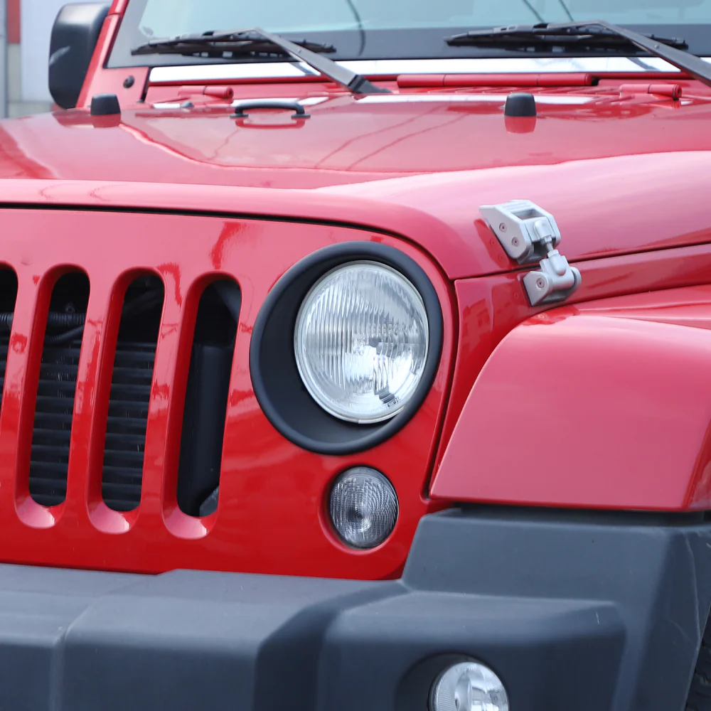 For 2007-2018 Jeep Wrangler JK JKU Headlight Trim Bezels - Image 6