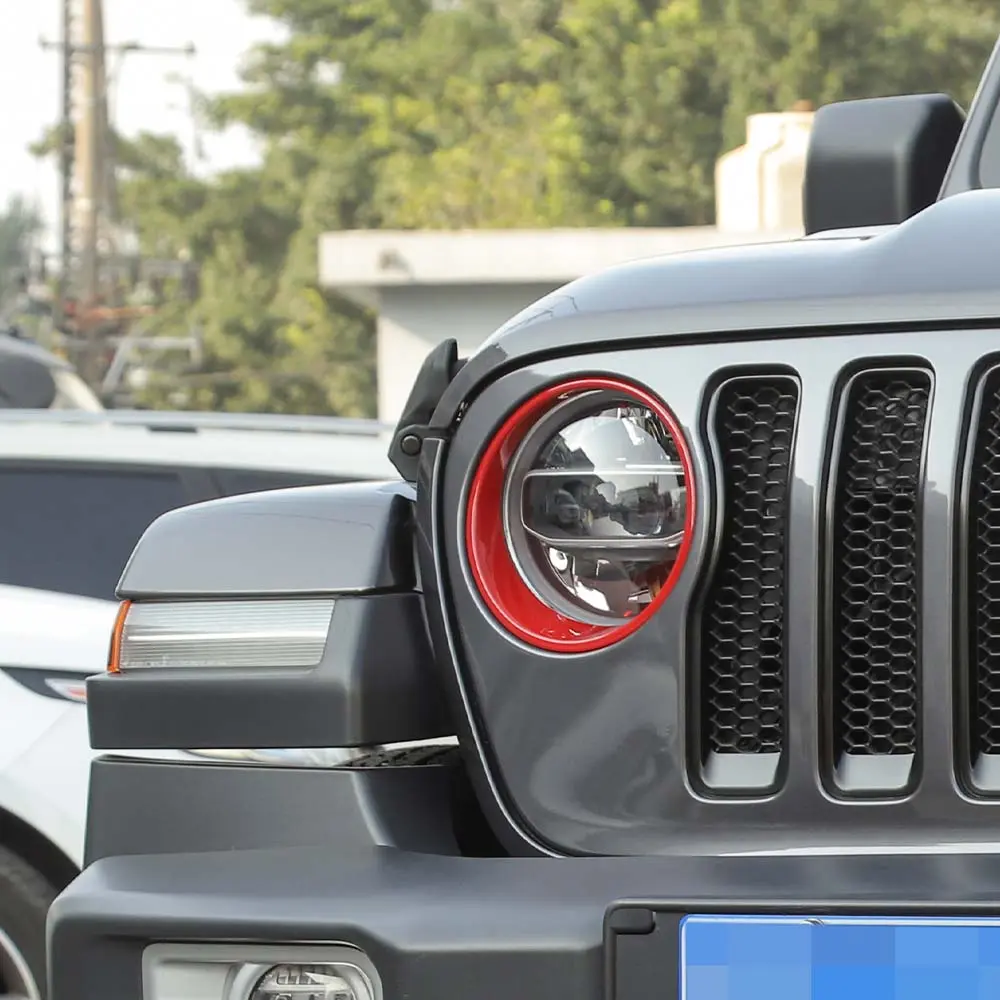 For 2018-2023 Jeep Wrangler JL Gladiator JT Rubicon Headlight Bezels Trim - Image 4