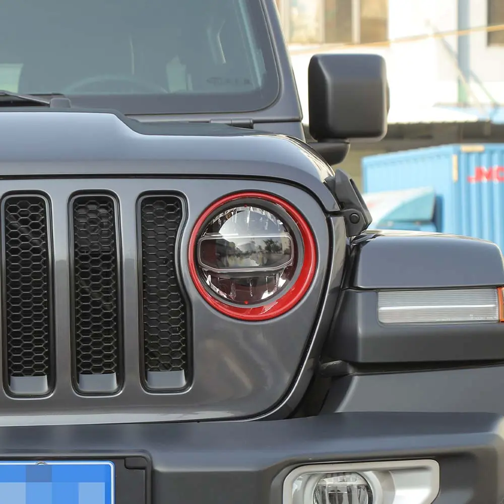 For 2018-2023 Jeep Wrangler JL Gladiator JT Rubicon Headlight Bezels Trim - Image 5