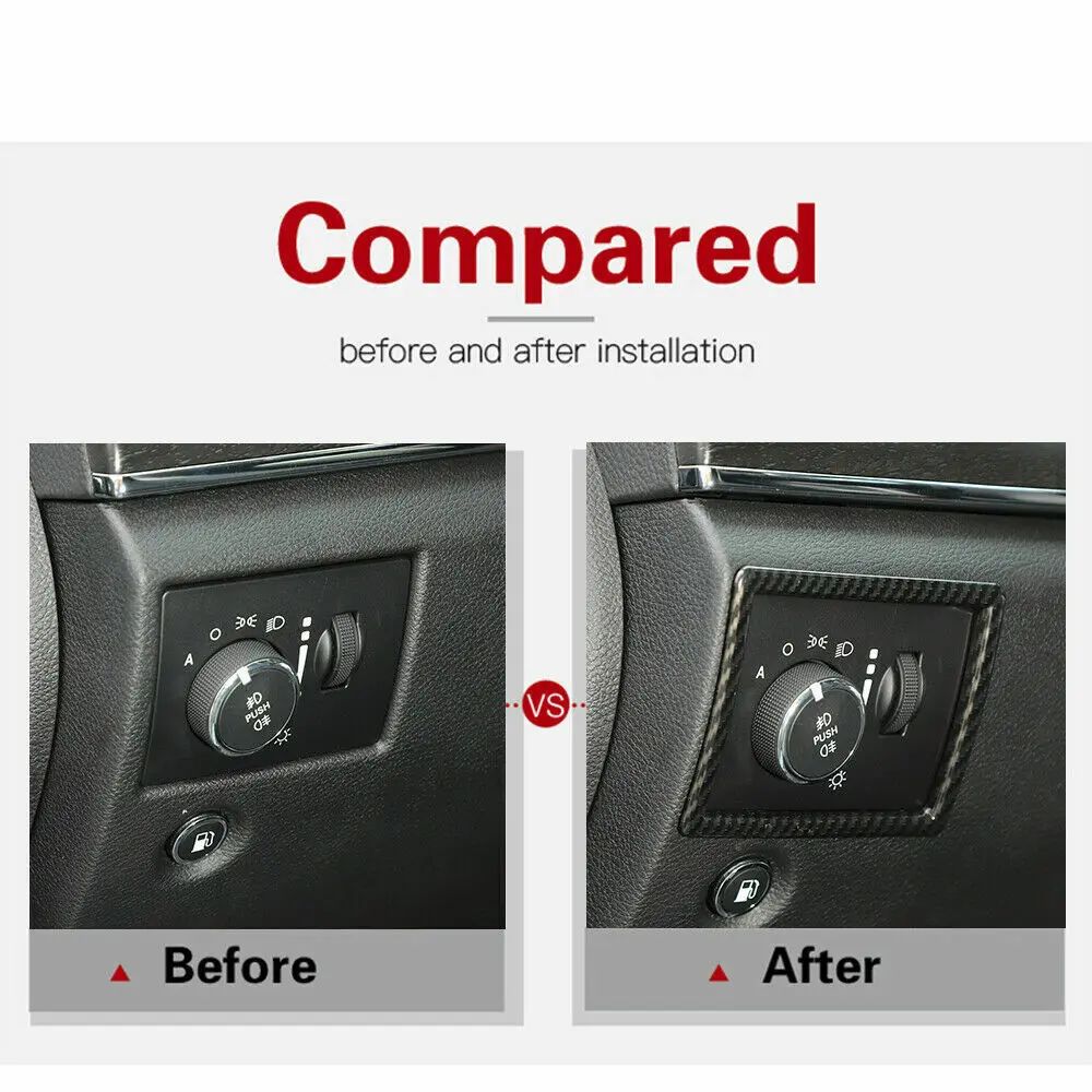 For 2011-2021 Jeep Grand Cherokee WK2 Headlight Switch Button Frame Trim - Image 3