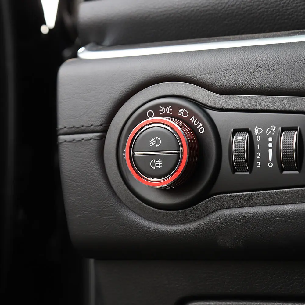 For Jeep Cherokee 2014+/Renegade 2015+ Headlight Switch Knob Decor Ring Trim - Image 4
