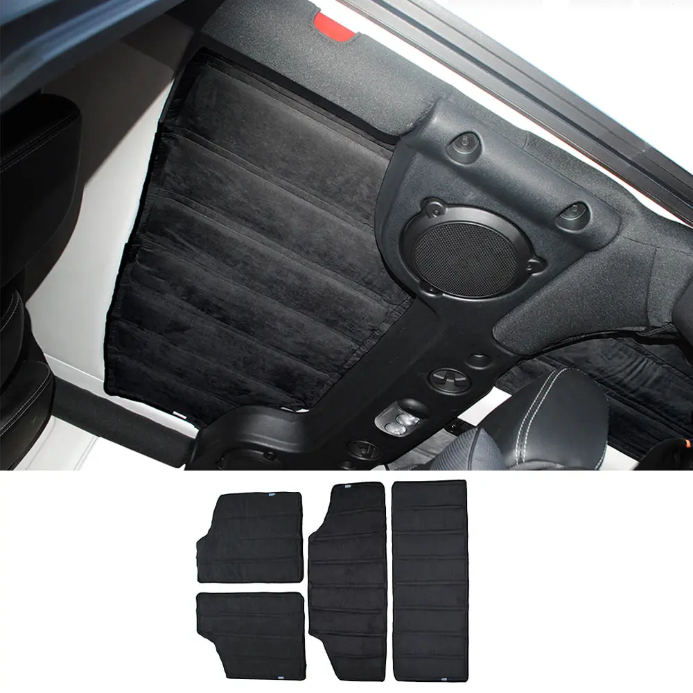 For 2007-2010 Jeep Wrangler JK JKU 4 Doors Headliner Roof Hardtop Freedom Panel Insulation Cotton Kit