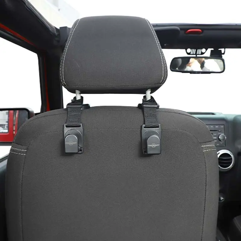 For Jeep Wrangler TJ JK JL JT Headrest Hook Hanger Star Wing - Image 3