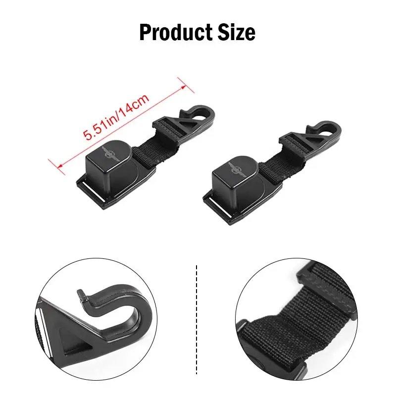 For Jeep Wrangler TJ JK JL JT Headrest Hook Hanger Star Wing - Image 6