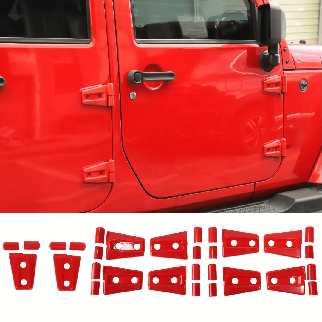 For 2007-2018 Jeep Wrangler JK JKU 4-Door Hood & Door Hinge Cover Trim Kit - Image 21