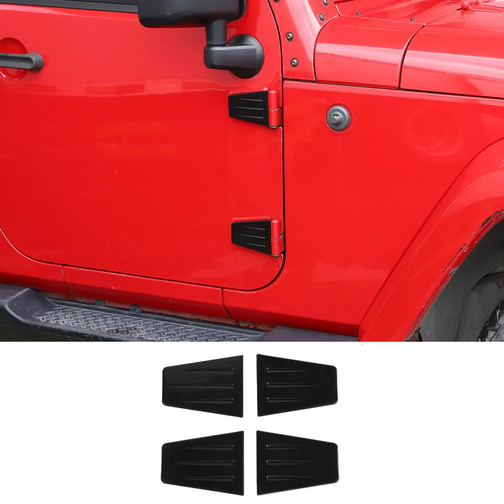 For 2007-2018 Jeep Wrangler JK 2 Door Hinge Cover Trim Upgrade Black