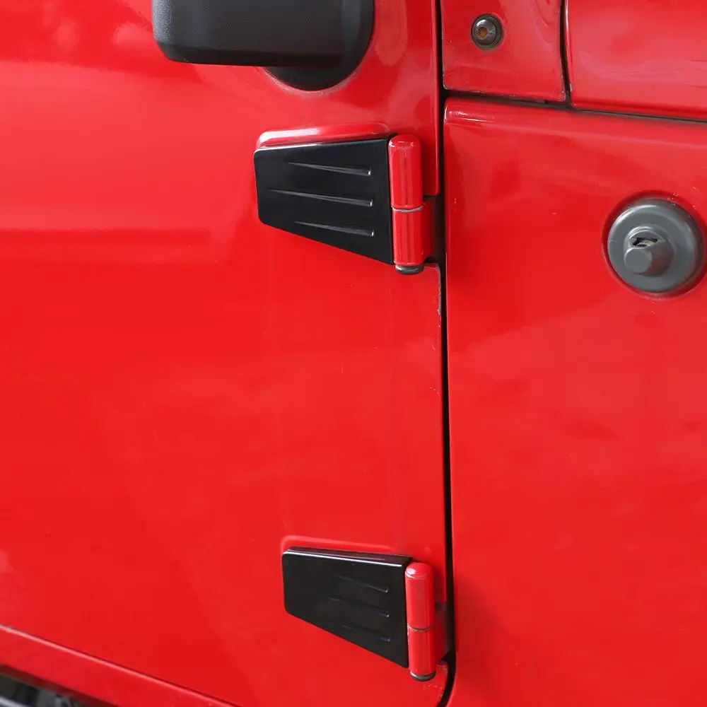 For 2007-2018 Jeep Wrangler JK 2 Door Hinge Cover Trim Upgrade Black - Image 3