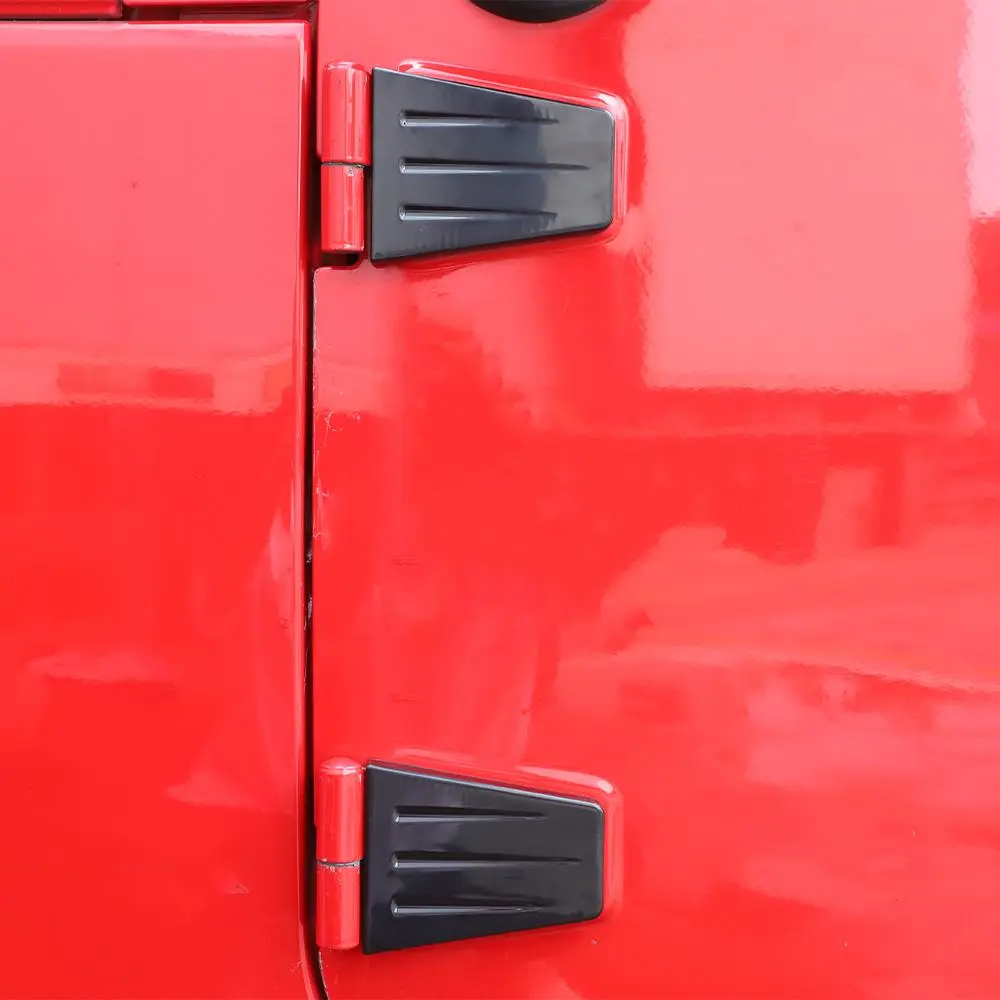 For 2007-2018 Jeep Wrangler JK 2 Door Hinge Cover Trim Upgrade Black - Image 4