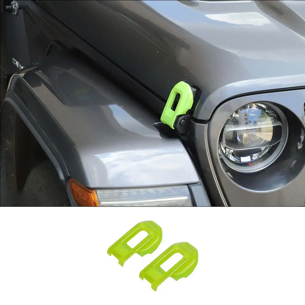 For 2018+ Jeep Wrangler JL JLU & Gladiator JT Hood Latch Lock Catch Brackets Cover Trim - Image 12