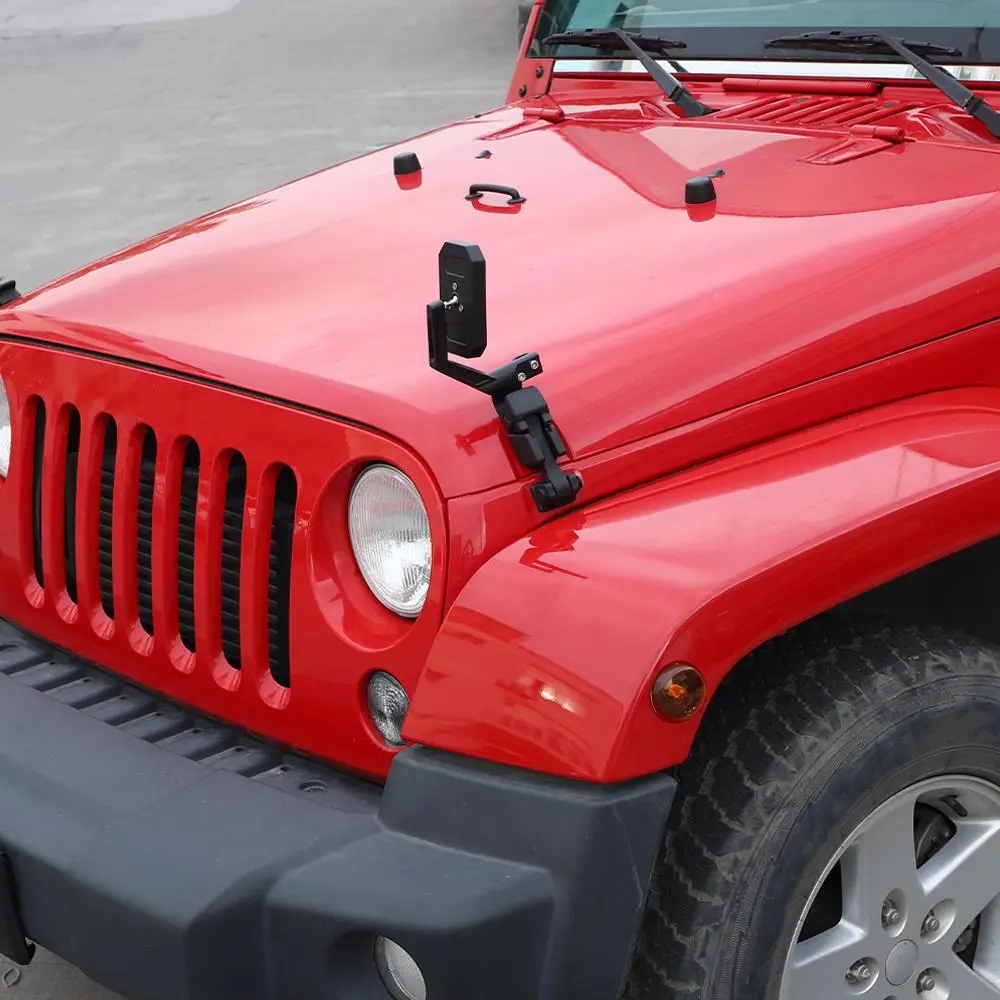 For Jeep Wrangler JK/JL/JT Hood Latch Reversing Rearview Mirror - Image 4
