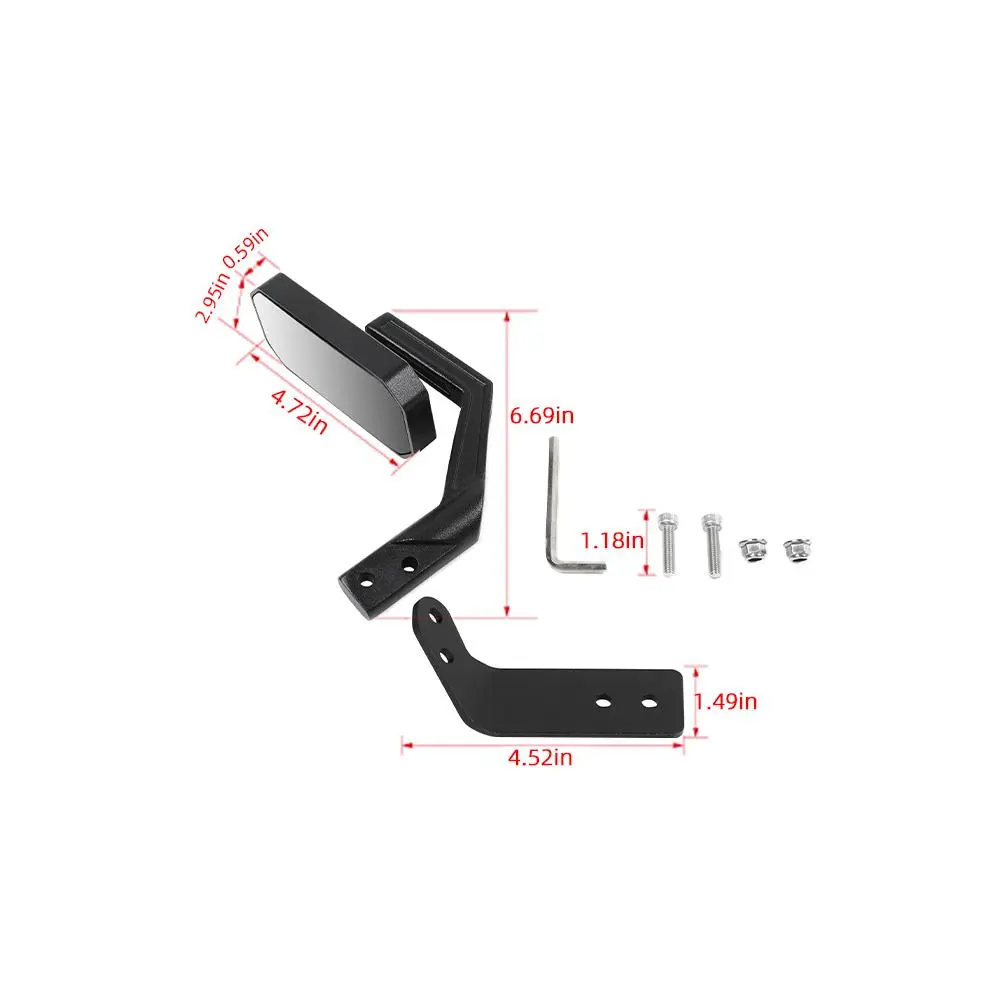 For Jeep Wrangler JK/JL/JT Hood Latch Reversing Rearview Mirror - Image 7