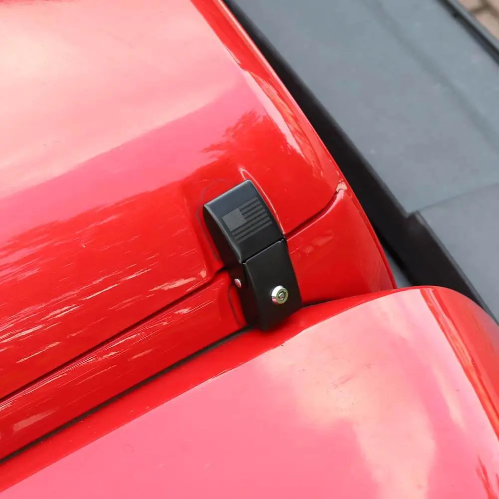 For Jeep Wrangler JK JL Gladiator JT Hood Latches Locking Catch Kit Aluminum Alloy - Image 3