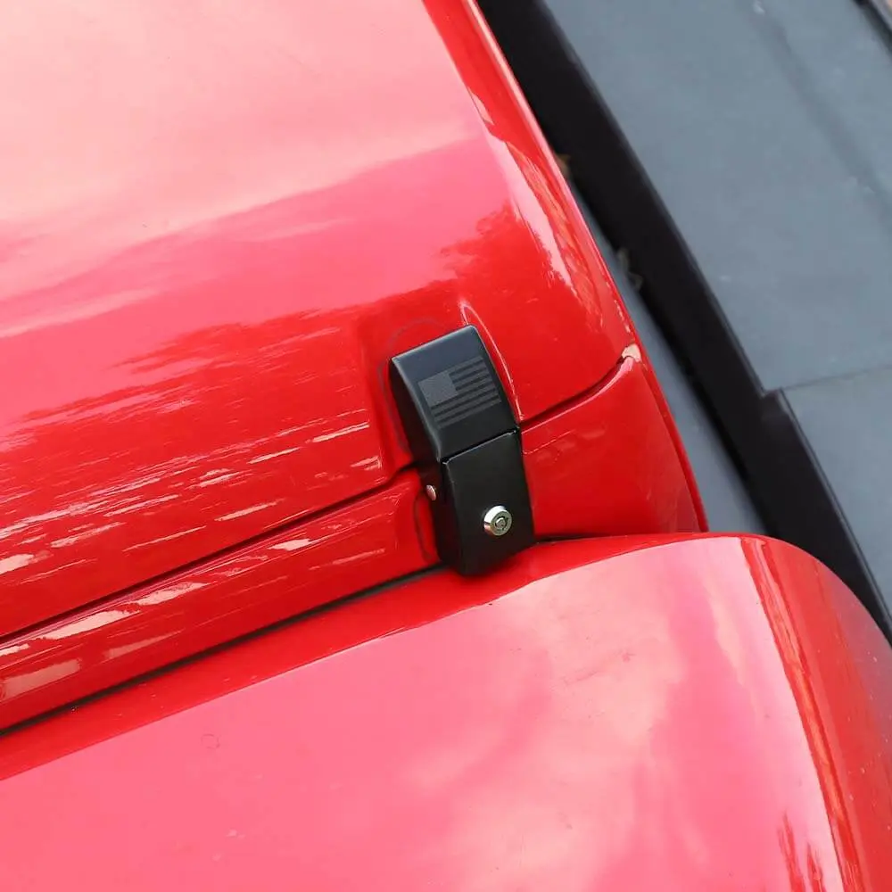 For Jeep Wrangler JK JL Gladiator JT Hood Latches Locking Catch Kit Aluminum Alloy - Image 4