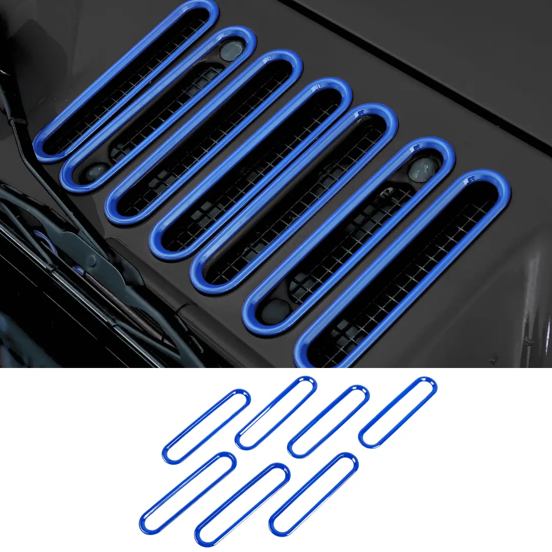 For 2007-2018 Jeep Wrangler JK JKU Hood Vent Cover Cowl Panel Trim Exterior Accent - Image 12