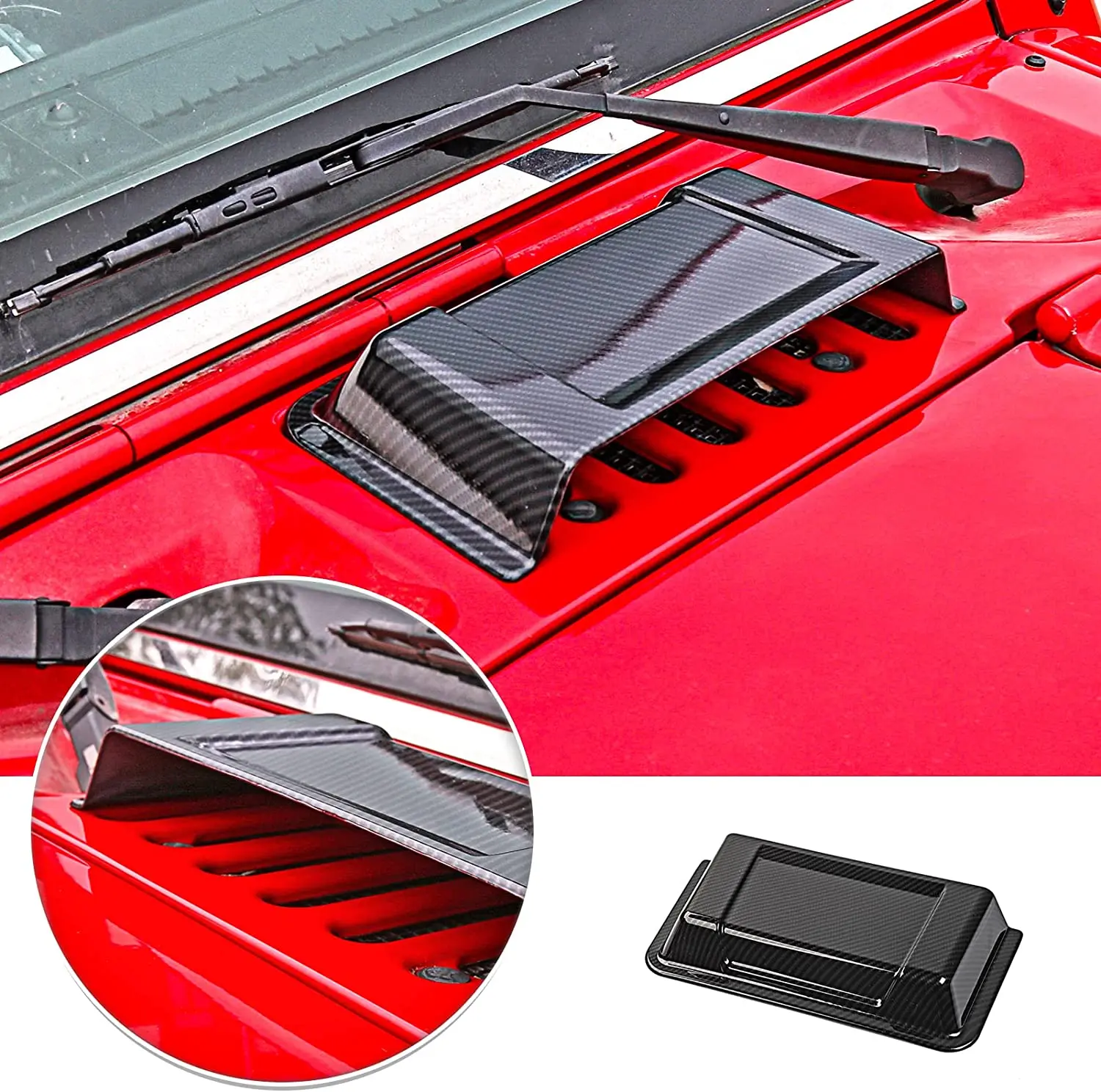 For 1997-2018 Jeep Wrangler TJ JK JKU Hood Vent Hood Scoop Vent Cover Trim