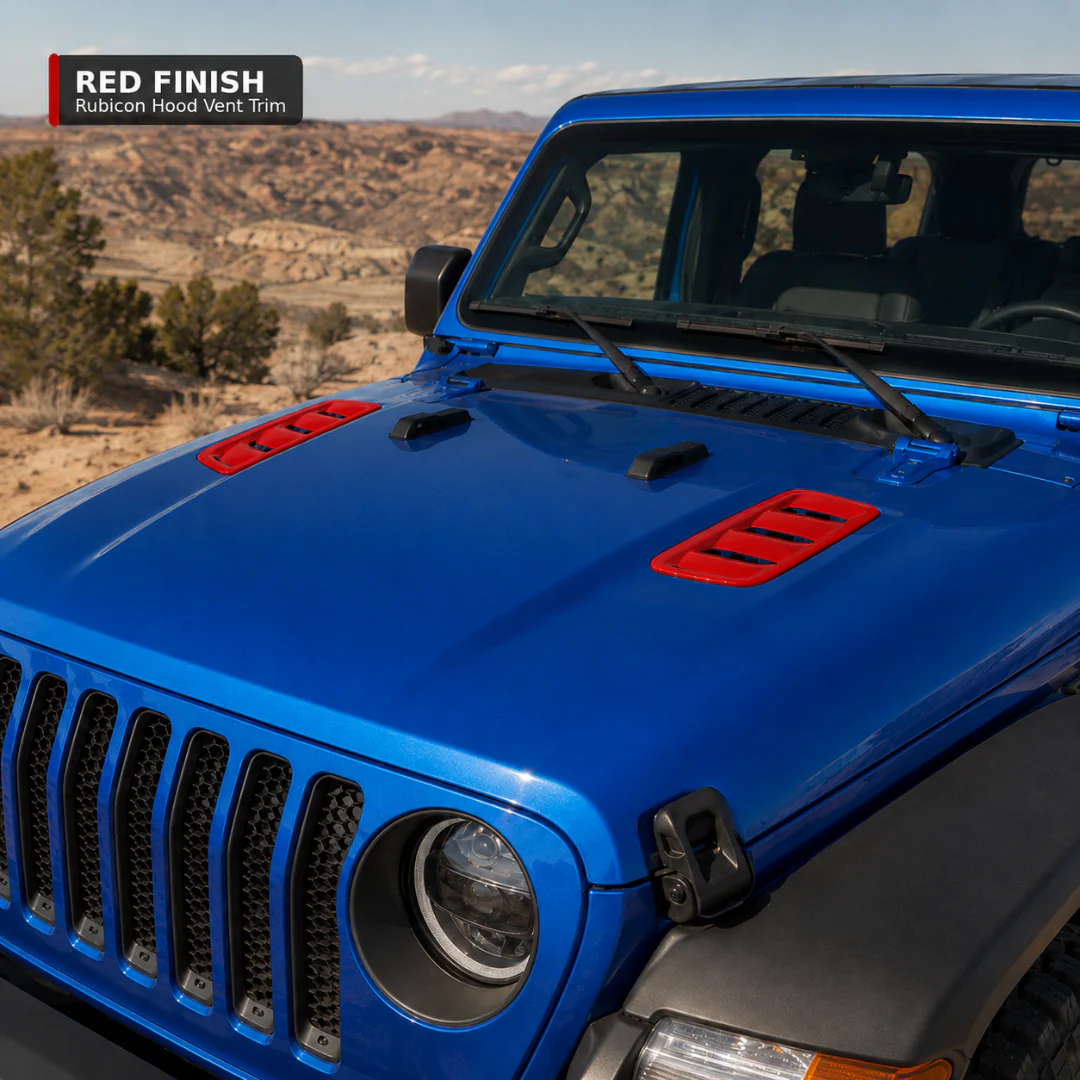 For 2018+ Jeep Wrangler JL & Gladiator JT Rubicon Hood Vents Cover Trim - Image 4