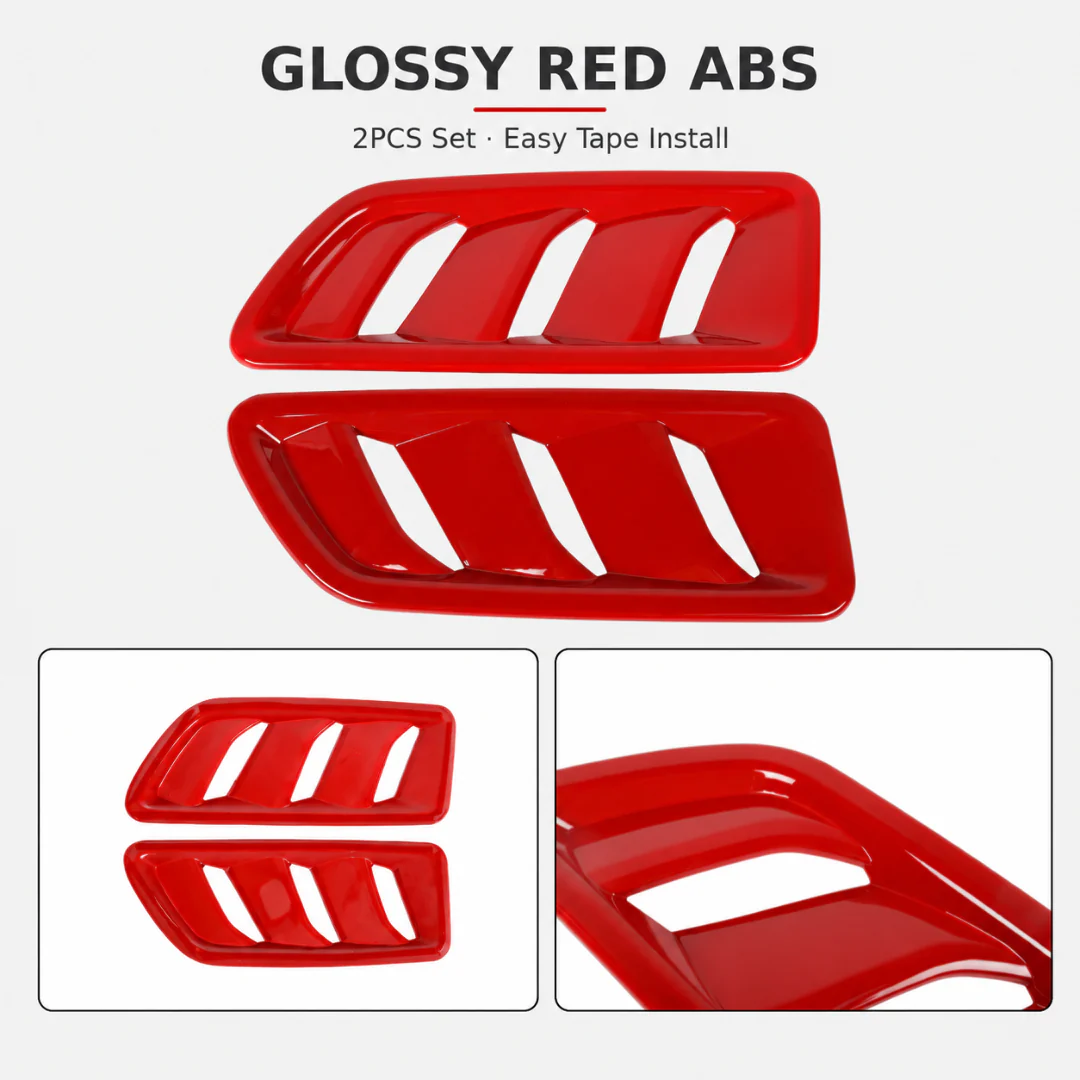 For 2018+ Jeep Wrangler JL & Gladiator JT Rubicon Hood Vents Cover Trim - Image 5