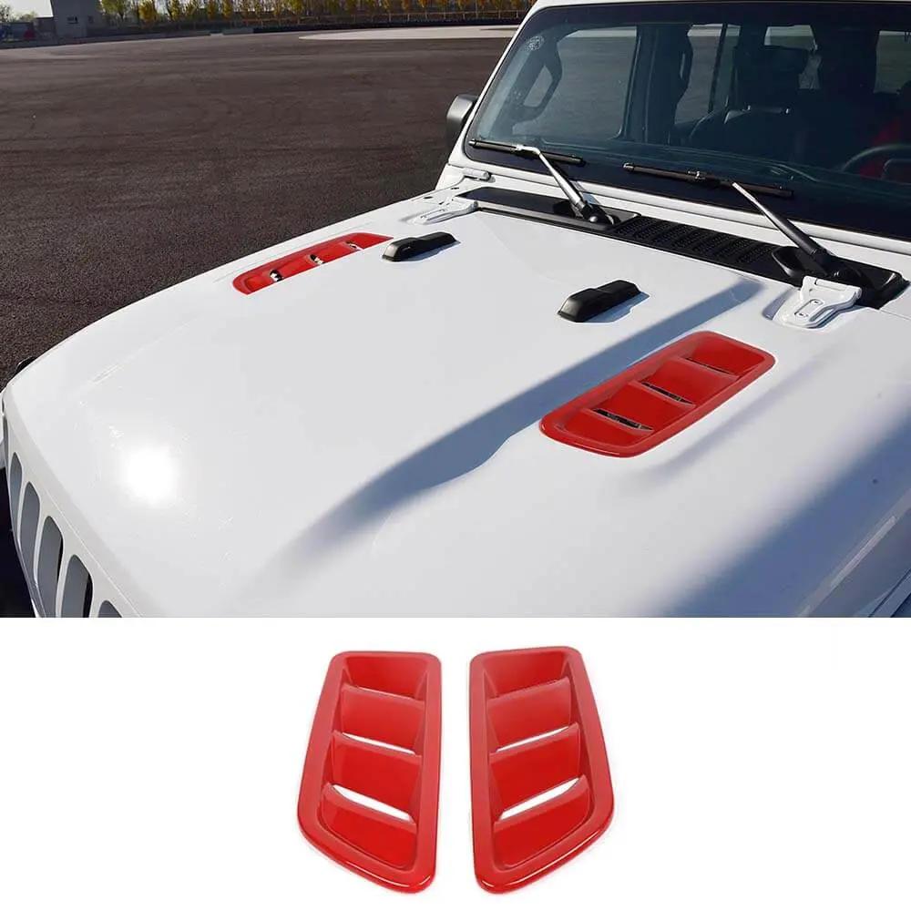 For 2018+ Jeep Wrangler JL & Gladiator JT Rubicon Hood Vents Cover Trim - Image 7
