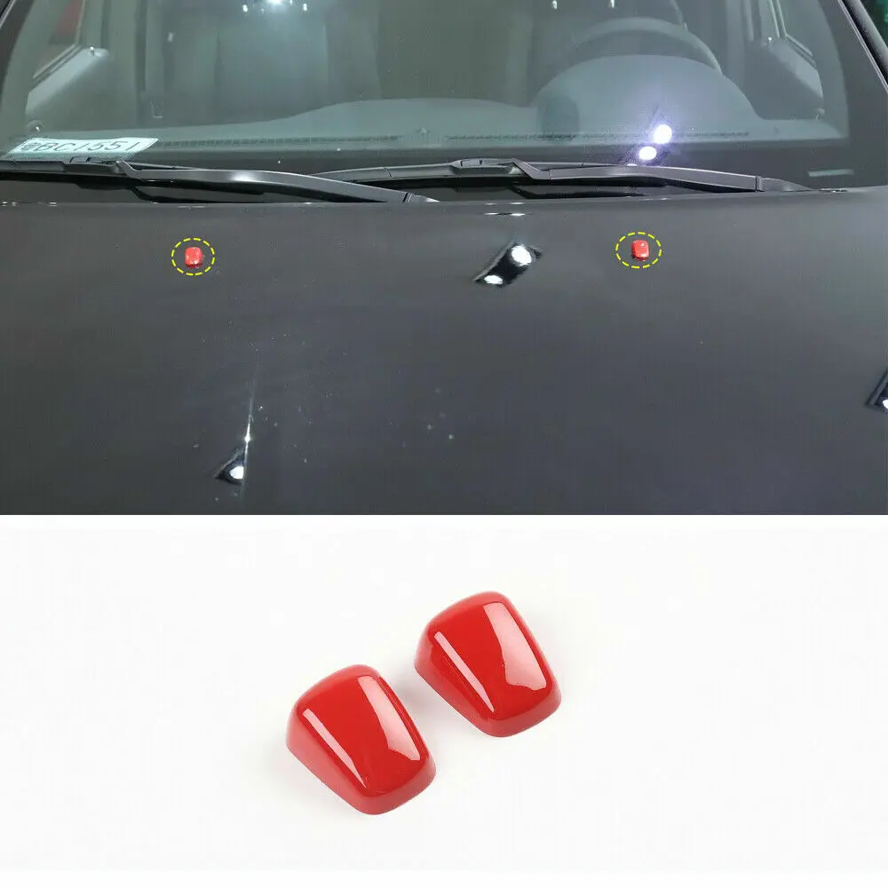 For Jeep 2011-2021 Grand Cherokee/ 14+ Cherokee/ 08+ Compass/ 11-15 Patriot Wiper Water Spray Nozzle Cover Trim - Image 3