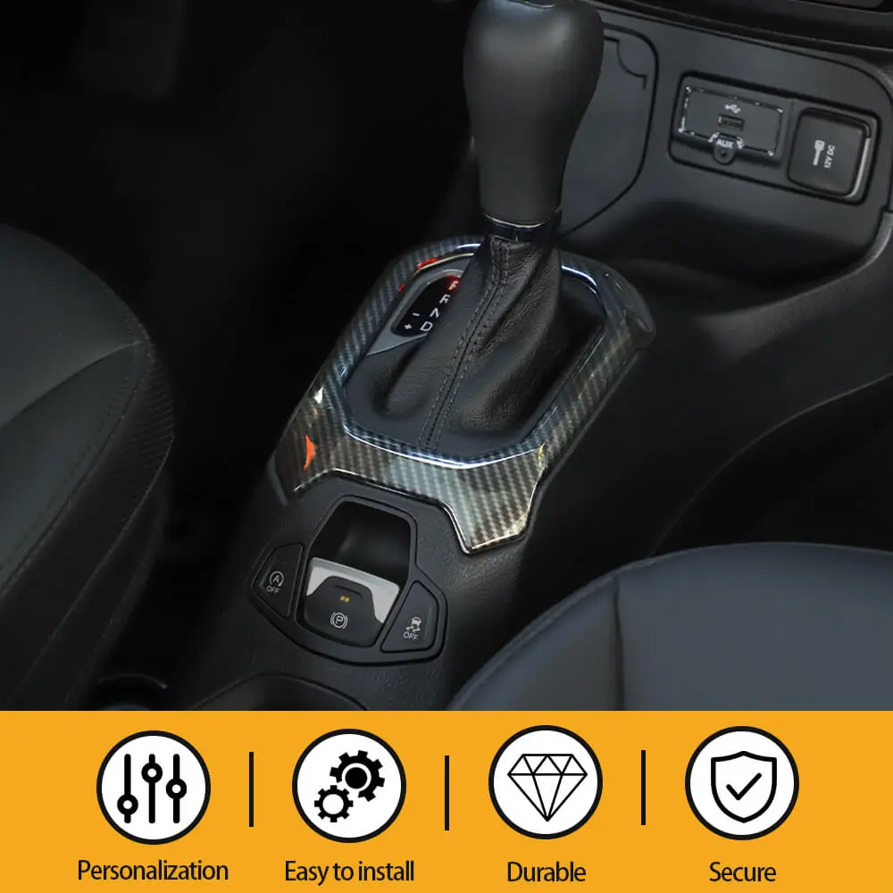 For 2015-2017 Jeep Renegade Central Gear Shift Panel Trim Cover Decor Frame - Image 10