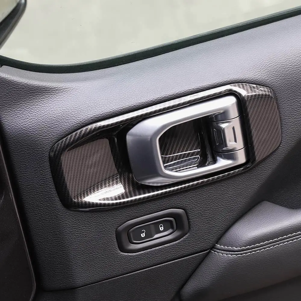 For 2018+ Jeep Wrangler JL & Gladiator JT 2Door Inner Door Handle Bowl Trim Cover Interior Accent - Image 3